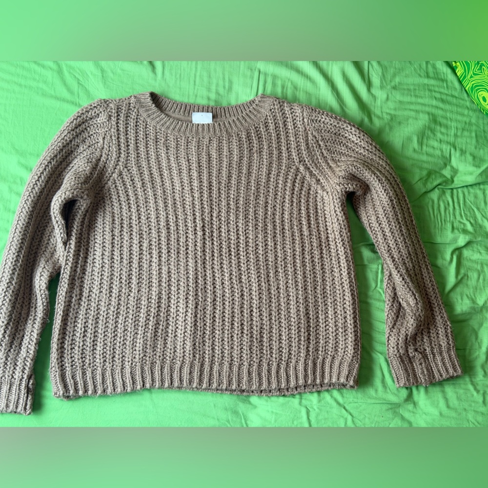 Noisy may Taupe Knit Sweater